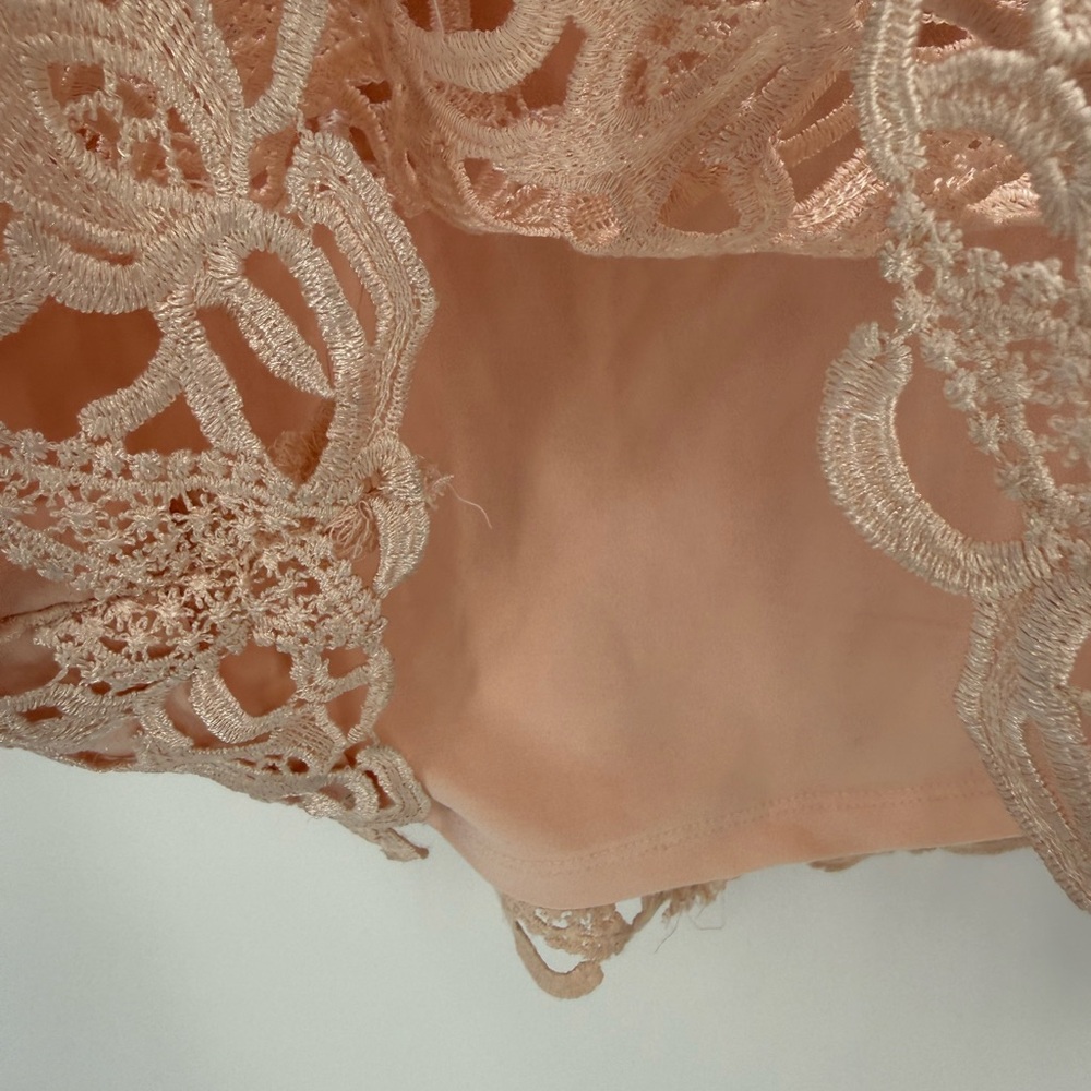 Lauren Ralph Lauren Blush Pink Lace Sheath V-Neck Sleeveless Cocktail Dress SZ 8 - Picture 14 of 15